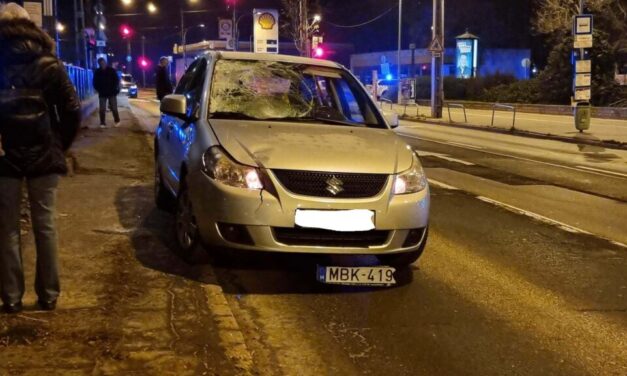 Gyalogosgázolás a Szilágyi Erzsébet fasorban – métereket repült a férfi, miután elütötte egy Suzuki, a helyszínen élesztették újjá