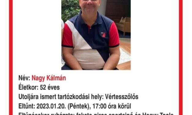 Céges bulira indult az 52 éves családapa, azóta semmit nem tudnak róla: család és a speciális kutató-mentők is keresik Nagy Kálmánt