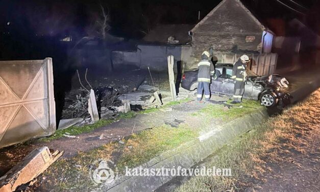 Tarolás Szelestén – mindent vitt a BMW, a hívatlan vendég pusztítása egy családi ház udvarán ért véget