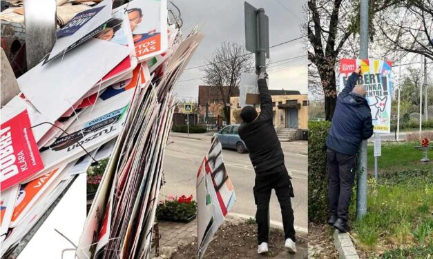 Polgári elégedetlenségi akció Csömörön, elegük lett a választási plakátokból, leszedték az összeset
