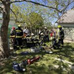 Saját traktora alá szorult egy férfi Balástyán, mentőhelikopterrel vitték kórházba