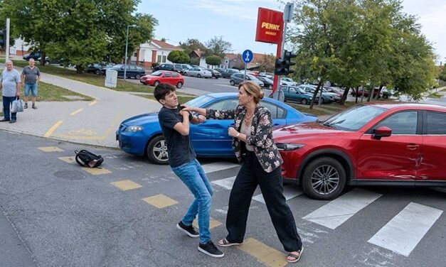 Döbbenet Mátészalkán: Mindenki szeme láttára az út közepén akarta felpofozni a piros Mazdás, dühös nő a fiatal férfit